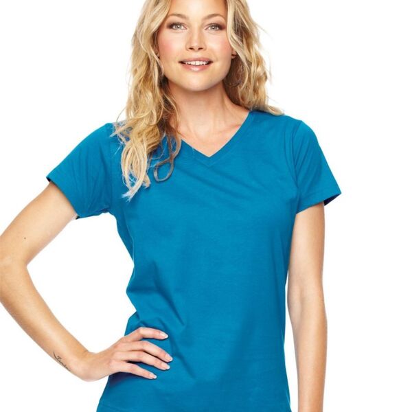 Women's V-Neck Fine Jersey Tee Thumbnail