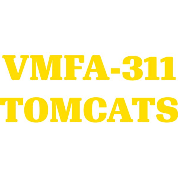VMFA311 Tomcats 12in Yellow Thumbnail