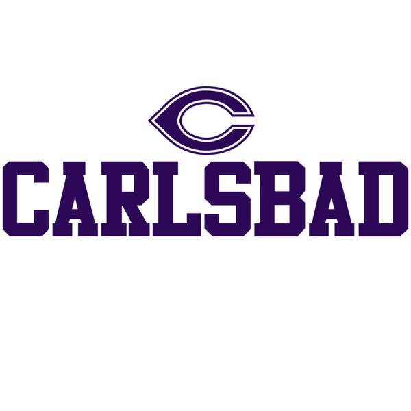 C Carlsbad Volleyball Blocks White Purple Thumbnail